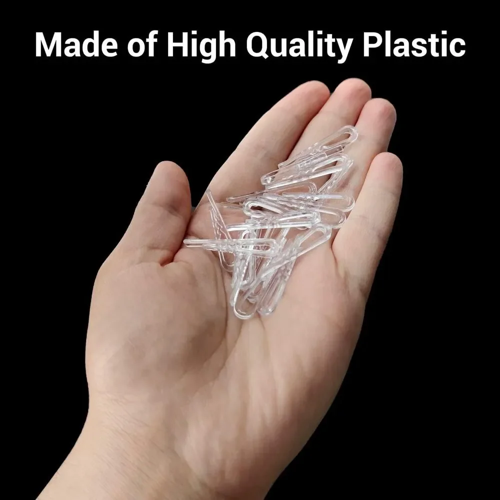1,000 Pcs Clear Plastic Alligator Clips - Clear 1